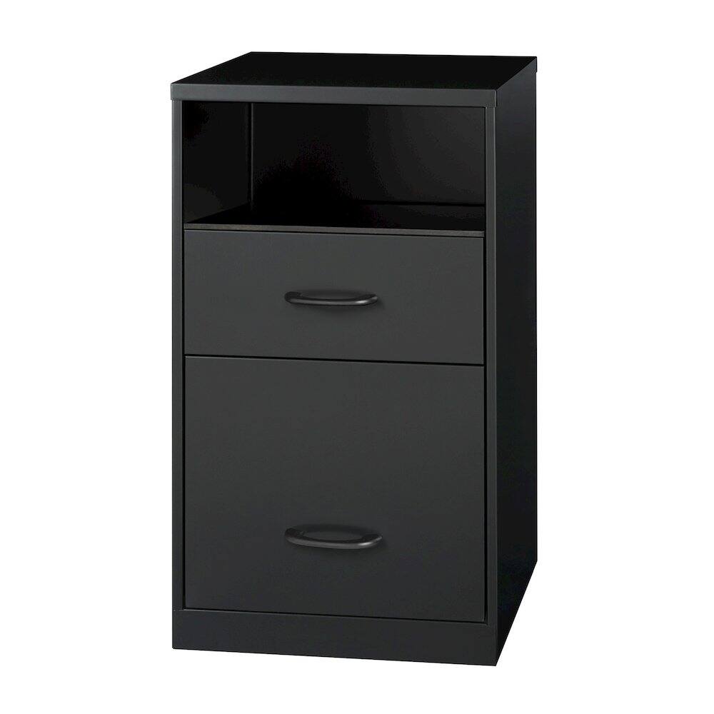 Alt View 1. Space Solutions - Space Solutions 18" Deep 2 Drawer Organizer Filing Cabinet, Shelf, Black - Black.