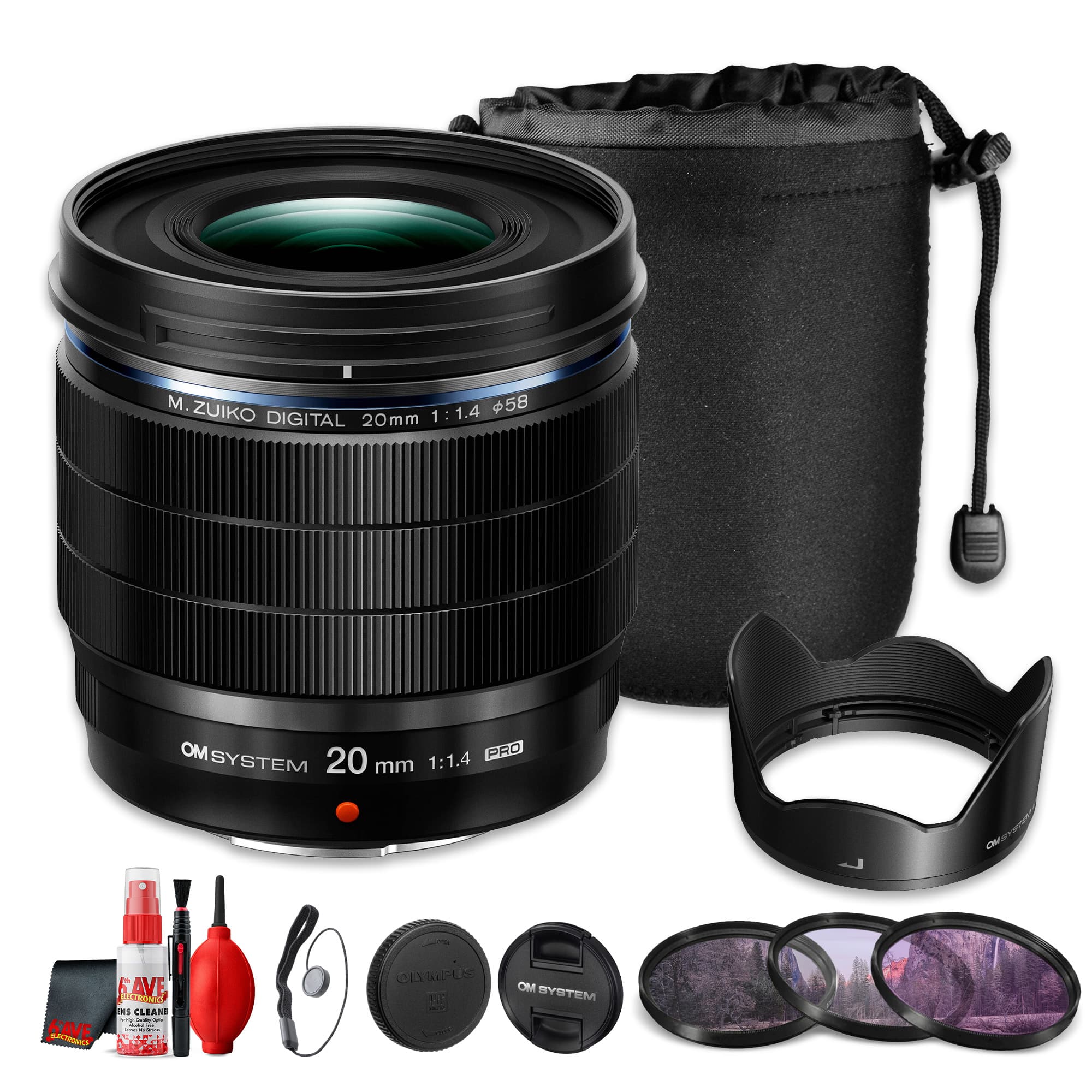 OM System - M.Zuiko Digital ED 20mm f/1.4 PRO Lens Micro Four Thirds(Bundle) - Black price history on PriceWatchPro