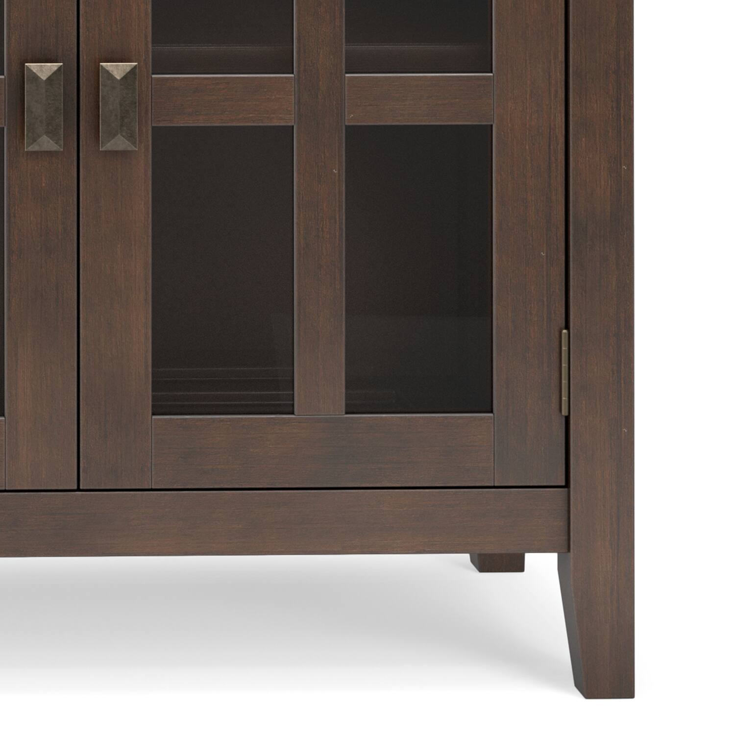 Alt View 4. Simpli Home - Artisan 60 inch Wide Solid Wood Transitional Large 4 Door Sideboard Buffet in Natural Aged Brown - Natural Aged Brown.