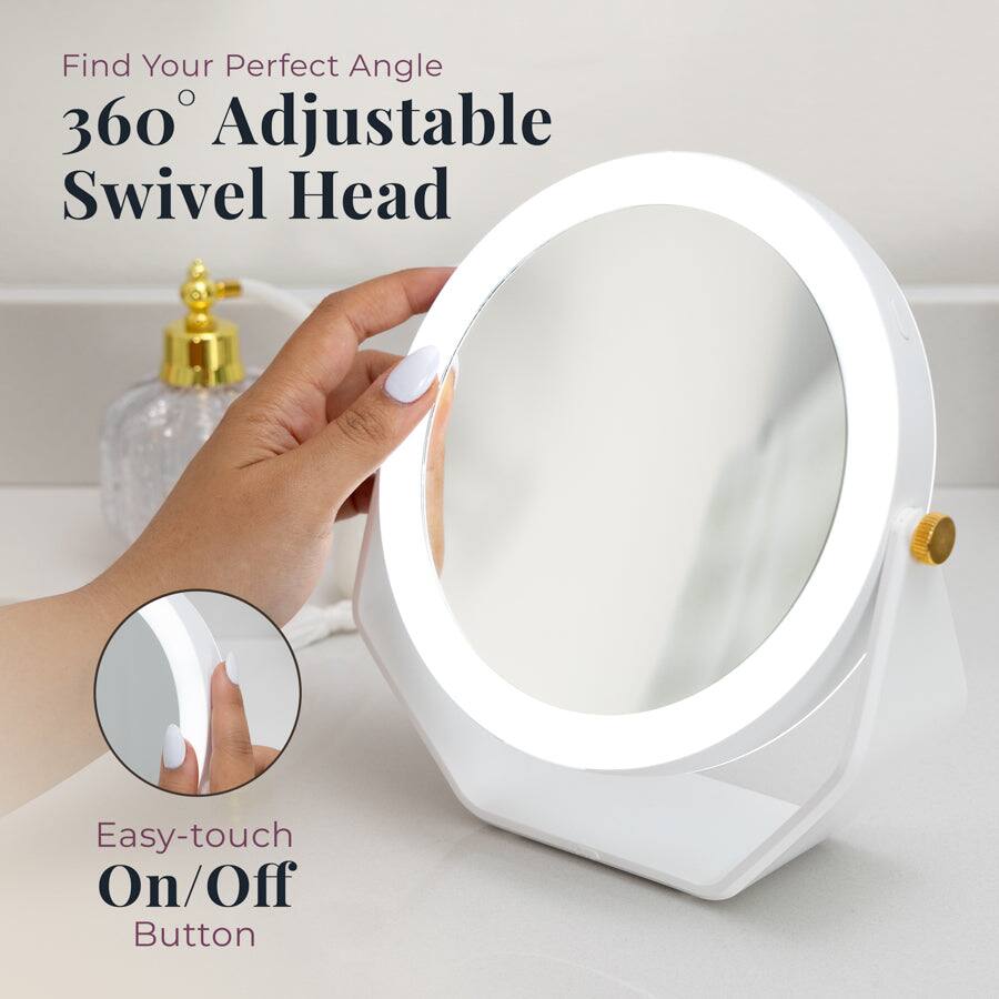 Find Your Perfect Angle  
360° Adjustable Swivel Head  

Easy-touch On/Off Button