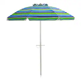 Mondawe - 6.5 Feet Beach Umbrella with Carry Bag without Weight Base - Green
