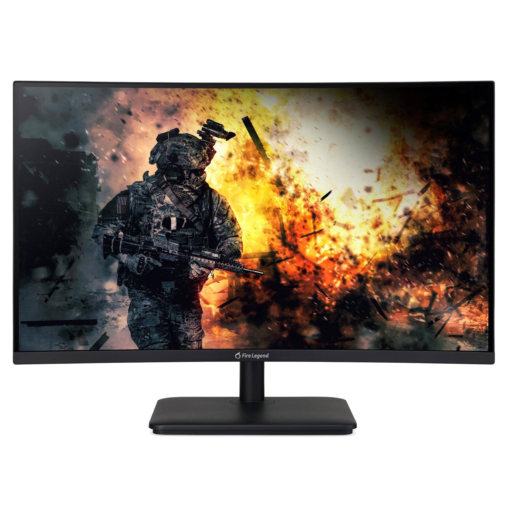 Acer - Refurbished Excellent - AOPEN 27HC5R - 27" Monitor FullHD 1920x1080 180Hz VA 1ms 250Nit HDMI DisplayPort - Black