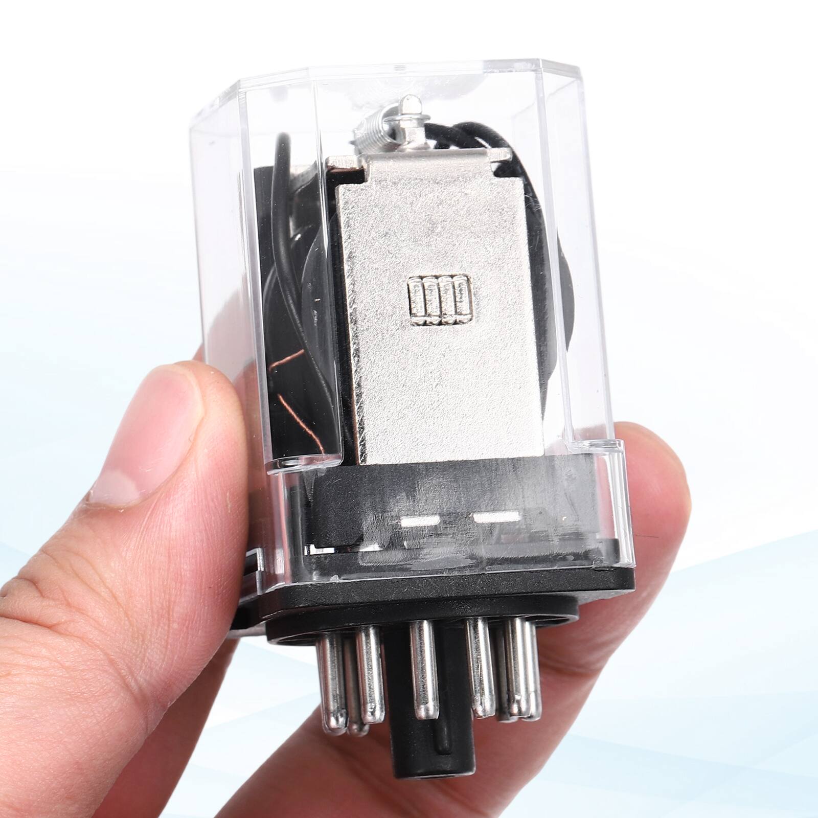 Alt View 4. Unique Bargains - DPDT Electromagnetic Power Relay, AC 24V Coil 10A, 11 Pin MK2P-I Small Relay with Socket Base, 3NO/3NC JQX-10F/3Z - Black.