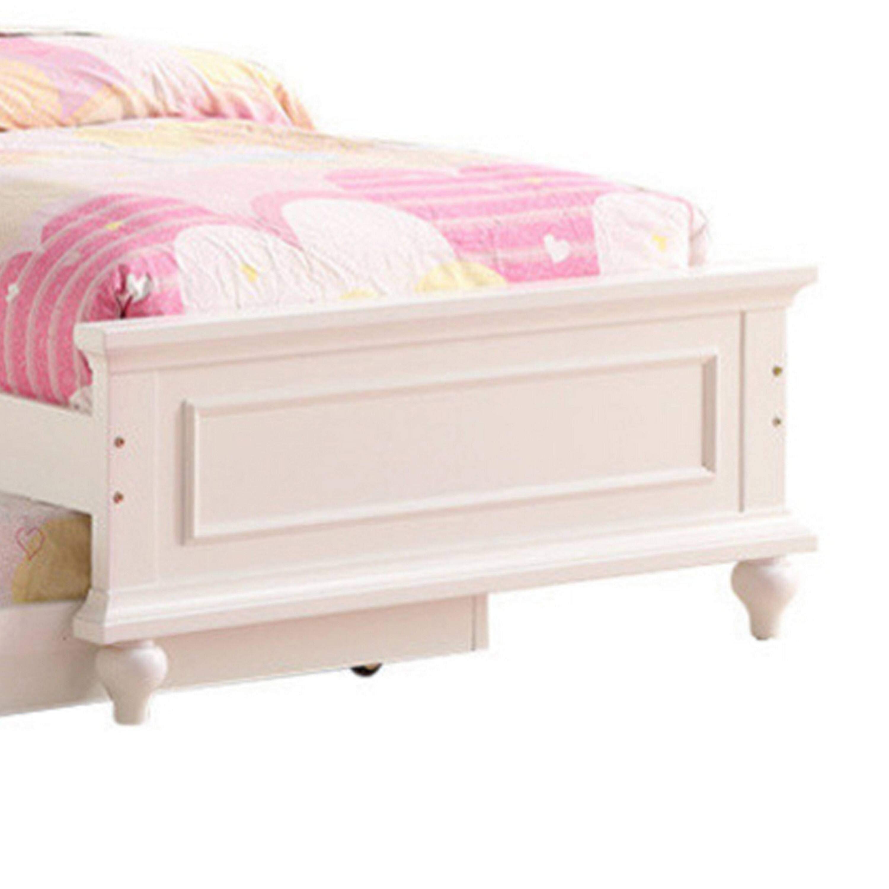 Alt View 3. Manhattan Lane - Cherub Twin Size Bed With Trundle - Pink & White.