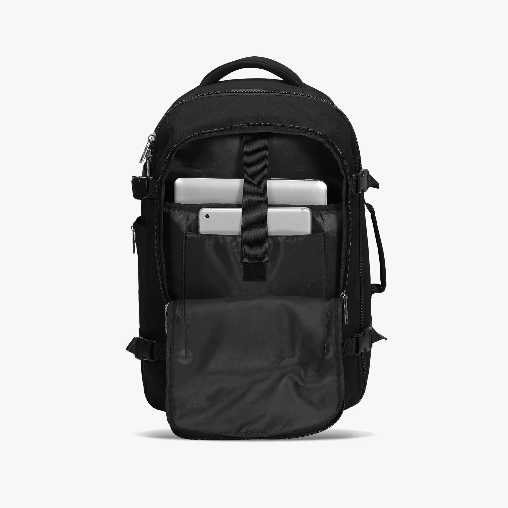 Alt View 2. Hynes Eagle - Carry-On Travel Backpack (40L) - Black.