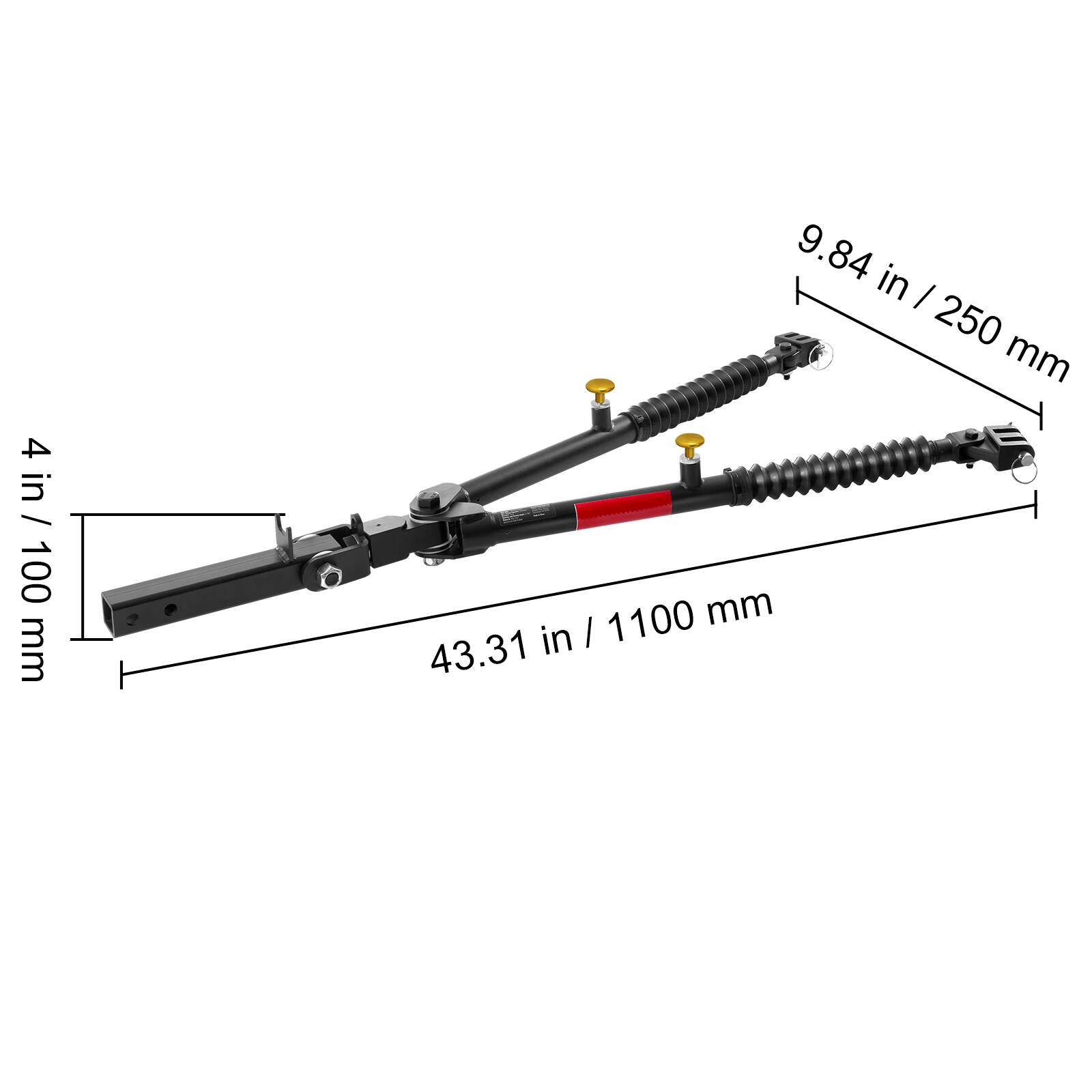 4 in / 100 mm

9.84 in / 250 mm

43.31 in / 1100 mm