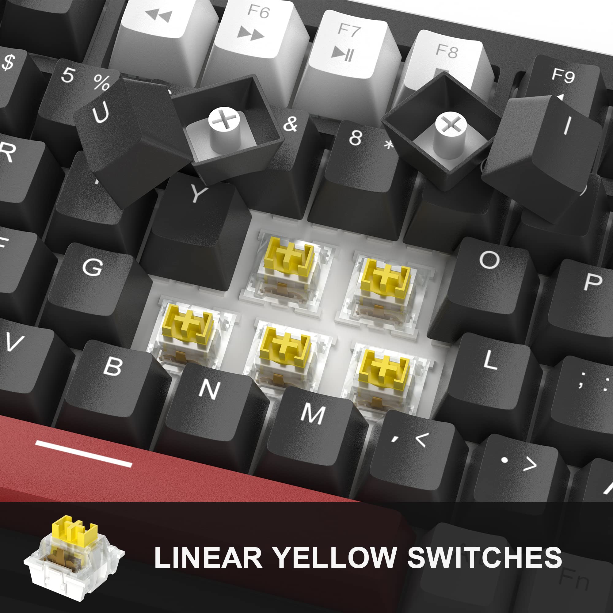 $ R 5 % U F6 + & Y F7 8 * F8 X F9 I = V G B N M < O L > P , : LINEAR YELLOW SWITCHES Fn