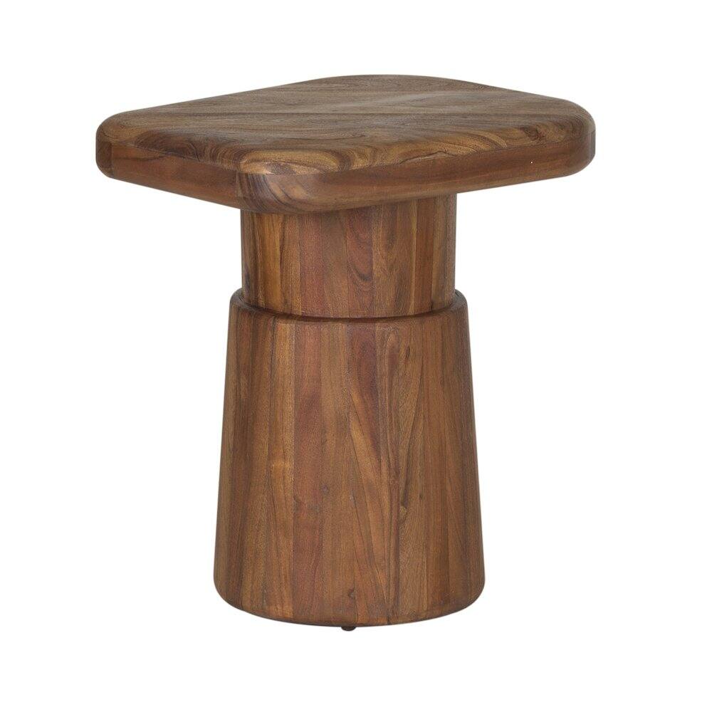 Back. Porter Designs - Ekta Solid Acacia Wood End Table - Brown.