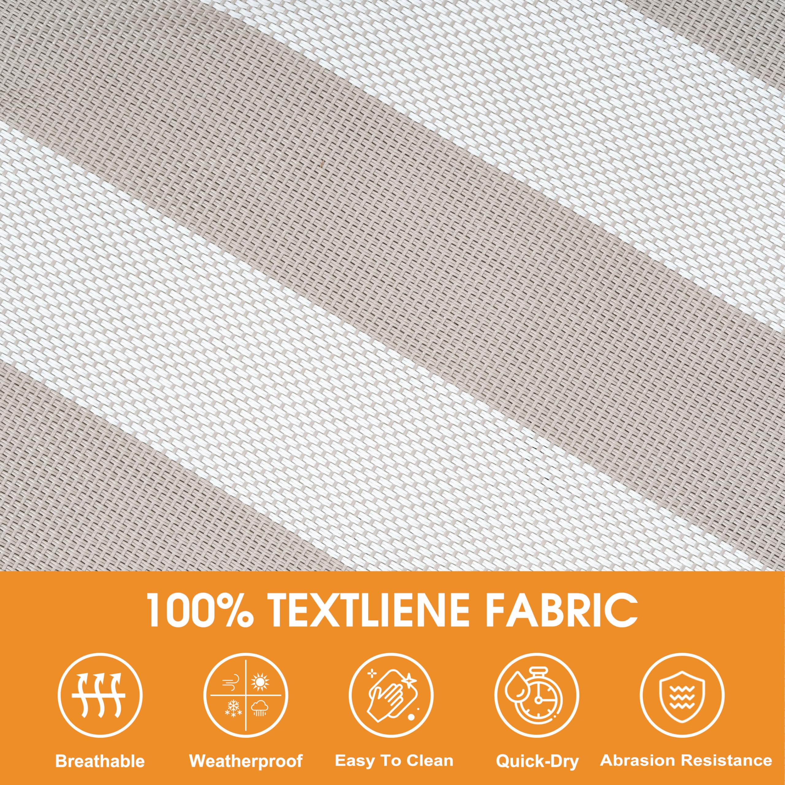 100% TEXTLIENE FABRIC

- Breathable
- Weatherproof
- Easy To Clean
- Quick-Dry
- Abrasion Resistance