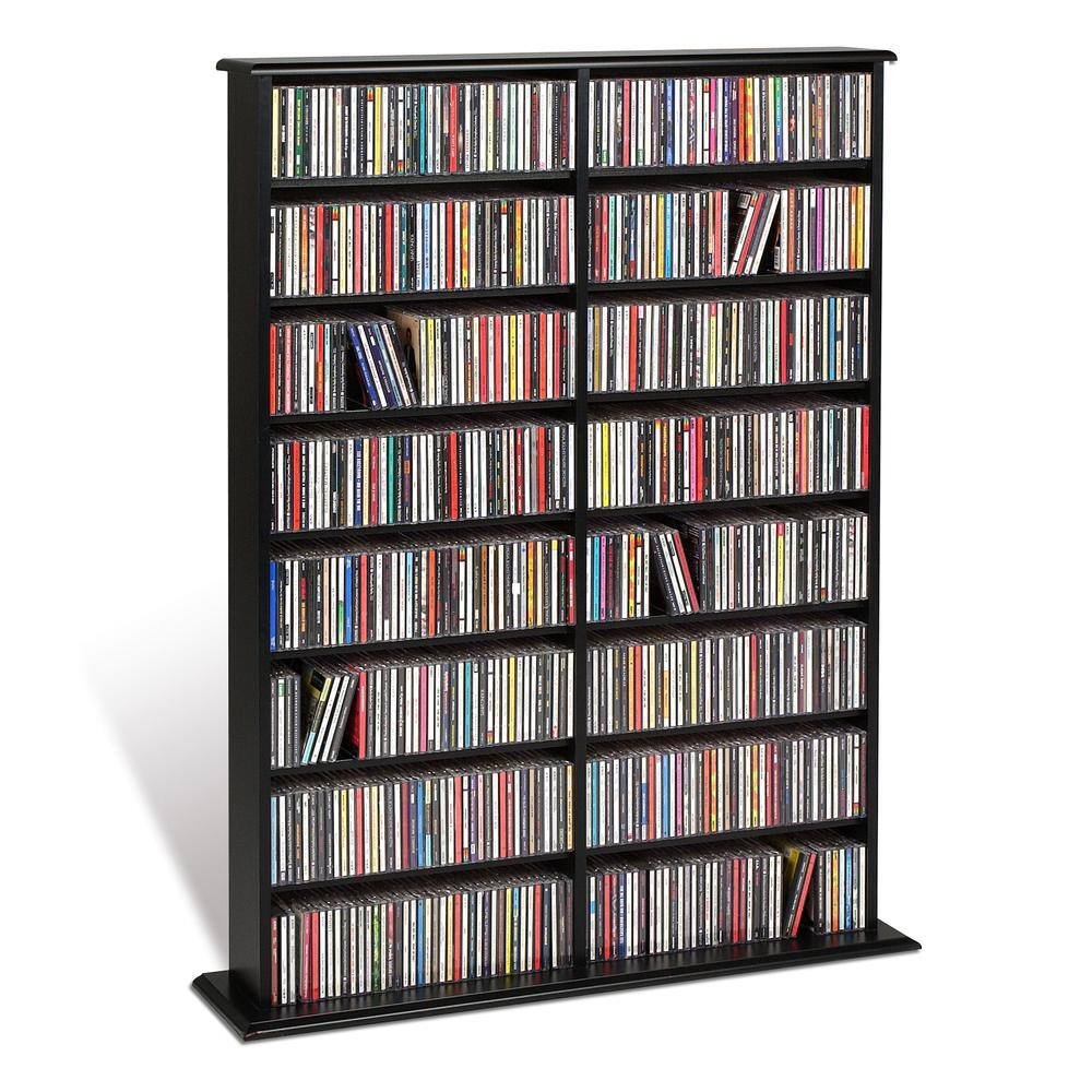Angle. Prepac - Black Double Width Wall Storage - Black.