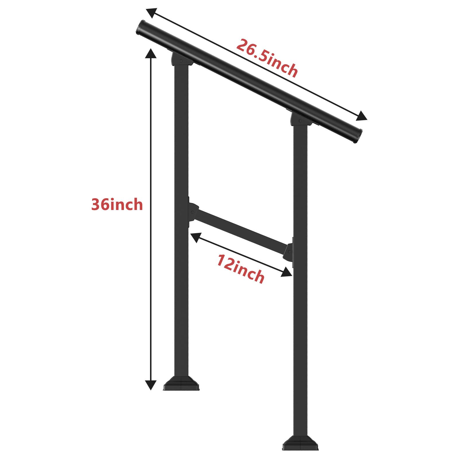 26.5 inch  
36 inch  
12 inch