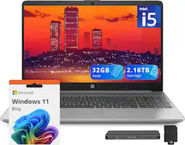 HP - 250 G9 15.6" FHD Anti-Glare Laptop, Intel Core i5-1335U,32GB RAM, 2TB SSD,Intel Iris Xe Graphics,Win 11 Pro - Silver