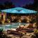 Alt View 4. Costway - Costway 10 FT Solar Offset Hanging Umbrella Patio Cantilever Umbrella with 32 LED Lights - Turquoise.
