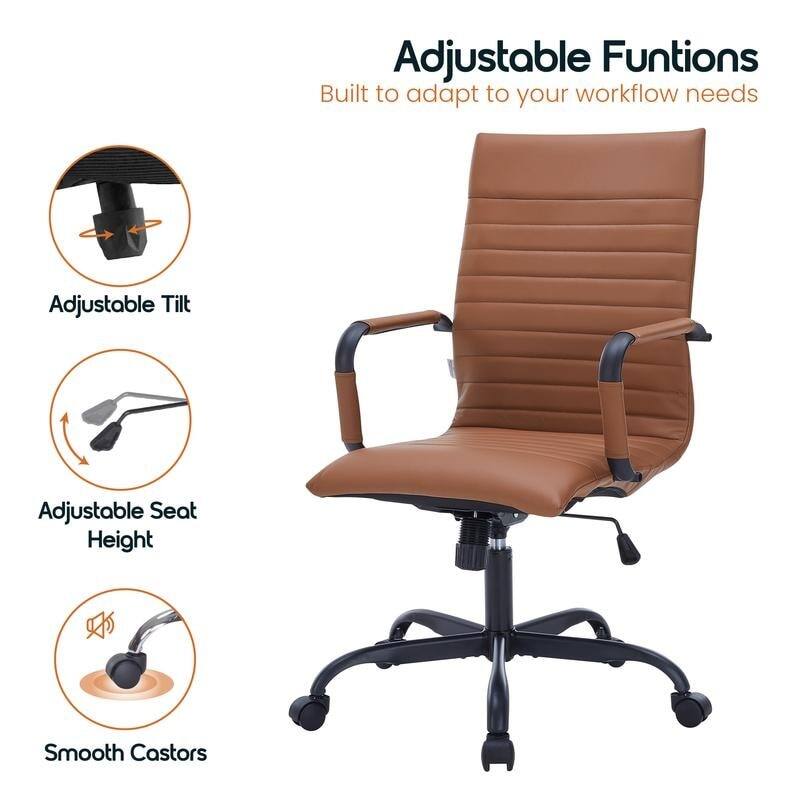 Adjustable Functions  
Built to adapt to your workflow needs  

- Adjustable Tilt  
- Adjustable Seat Height  
- Smooth Castors