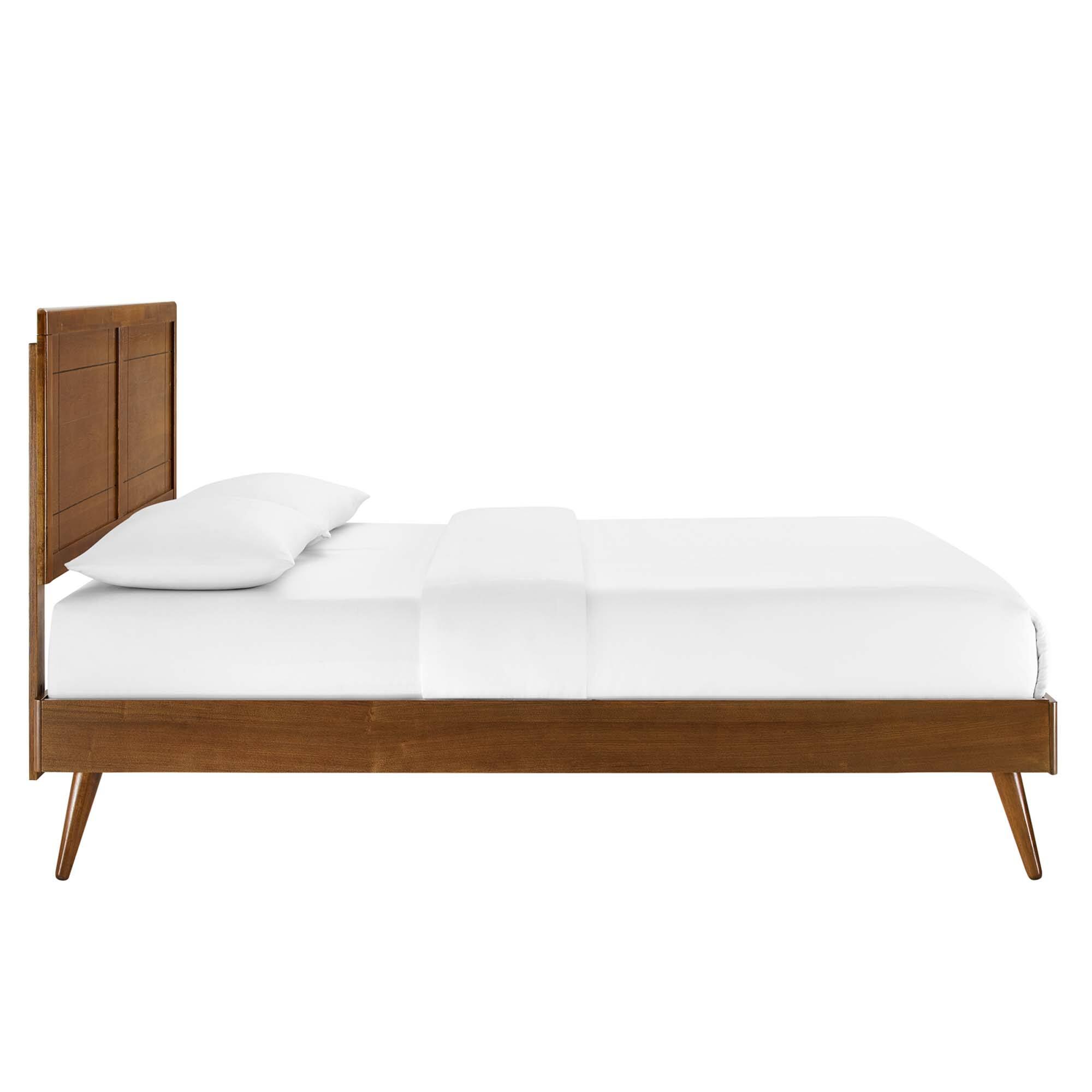 Alt View 2. Modway - Gwyneth Tufted Performance Velvet Twin Platform Bed - White.