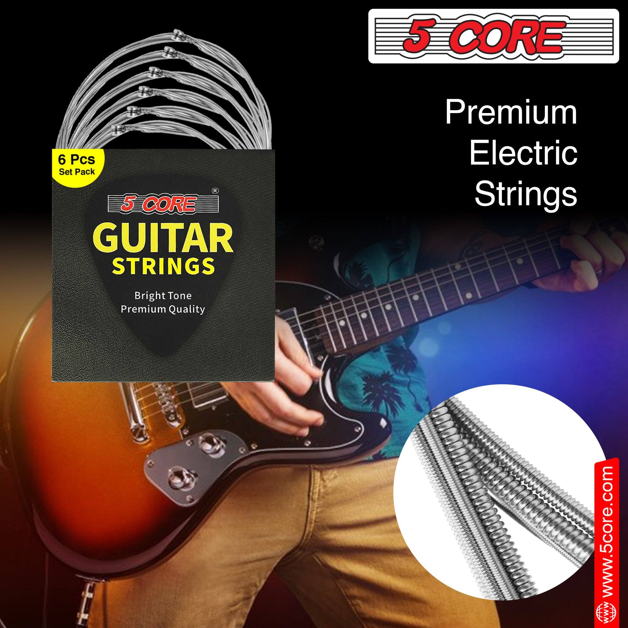5 CORE  
GUITAR STRINGS  
Bright Tone  
Premium Quality  

6 Pcs Set Pack  

Premium Electric Strings  

www.5core.com