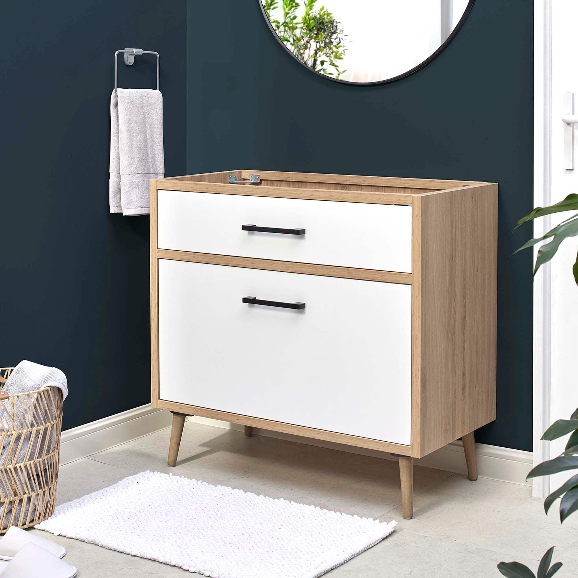 Maverick Bathroom Cabinet Basin Not Included by Modway - Oak White