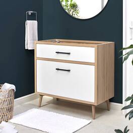 Maverick Bathroom Cabinet Basin Not Included by Modway - Oak White