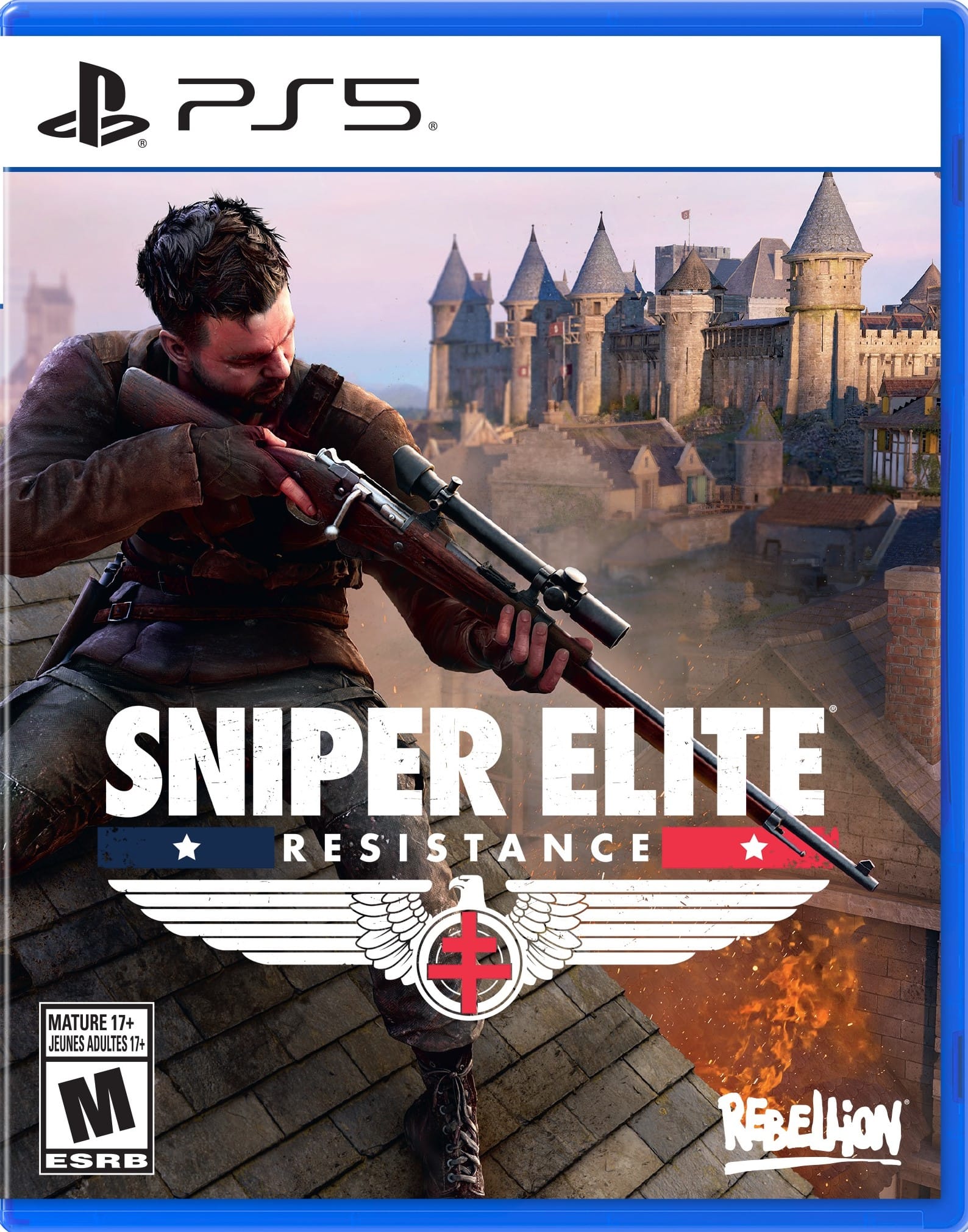 C PS5 8 SNIPER ELITE RESISTANCE MATURE 17+ JEUNES ADULTES 17+ M REBELLION ESRB
