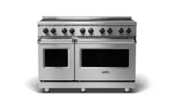 Viking - 5 Series 48" Wide Freestanding Electric Induction Range - Pure White - Front_Zoom