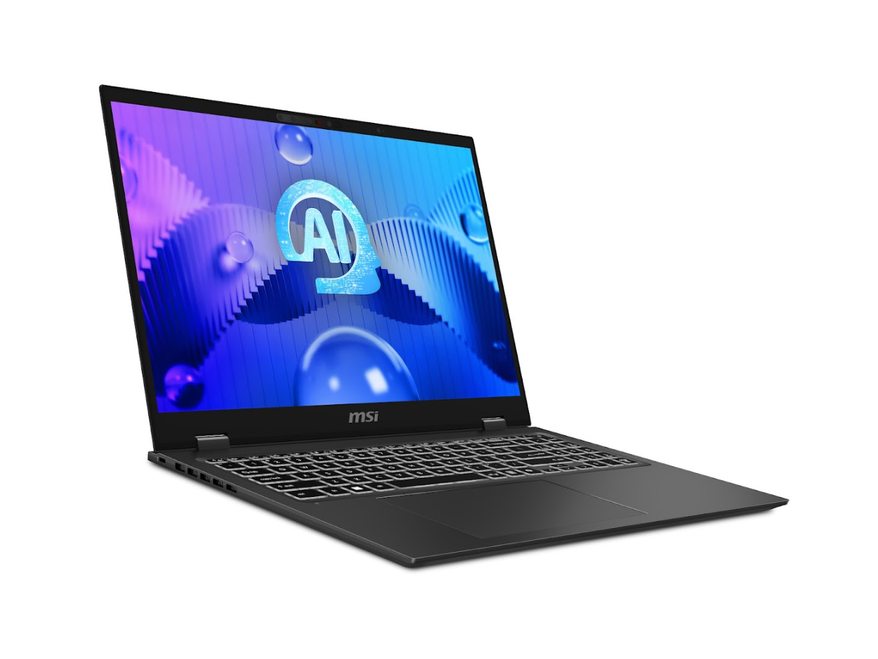 Alt View 5. MSI - MSI Prestige 16 AI EVO QHD+ Ultra Thin Laptop, Intel Core Ultra 7-155H, 32GB RAM, 2TB SSD, Win 11 - Stellar Gray.