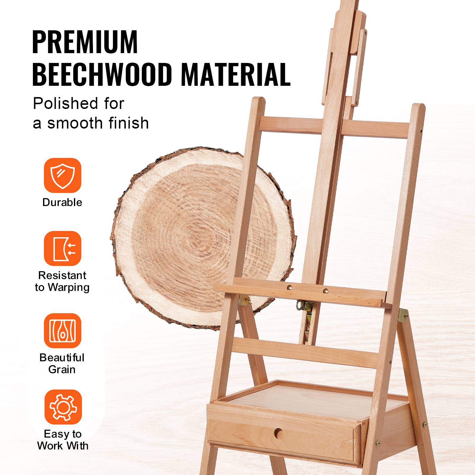 PREMIUM BEECHWOOD MATERIAL

Polished for a smooth finish

- Durable
- Resistant to Warping
- Beautiful Grain
- Easy to Work With