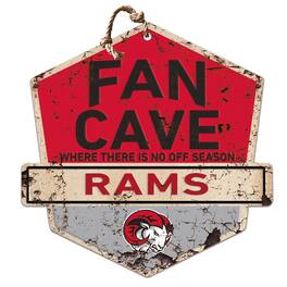Jardine - Winston-Salem State Rams Fan Cave Badge Sign - Red