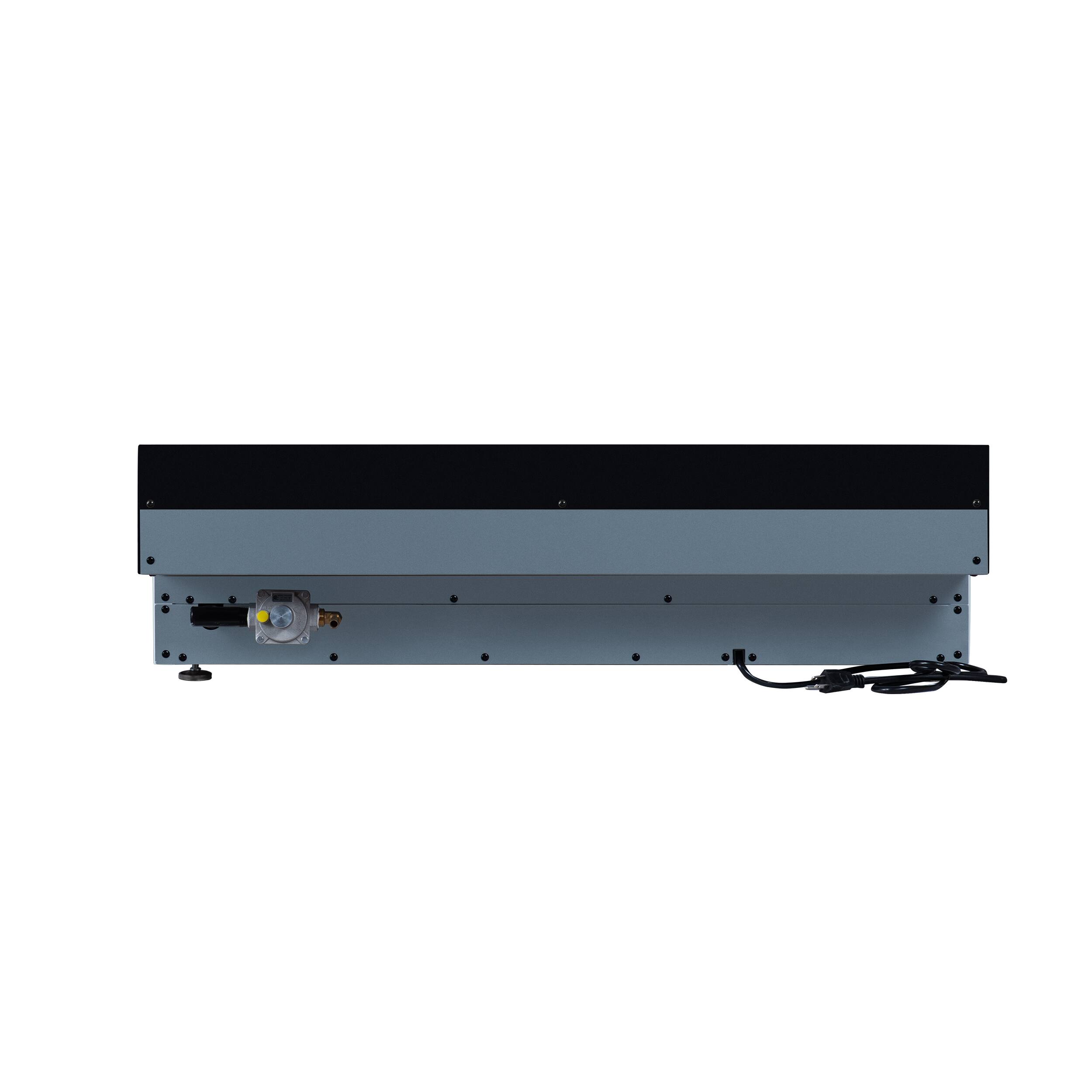 Back. Forno Appliances - 36 in. Wide 6 Burner Ambassador Built-In Gas Cooktop - Black - Black.