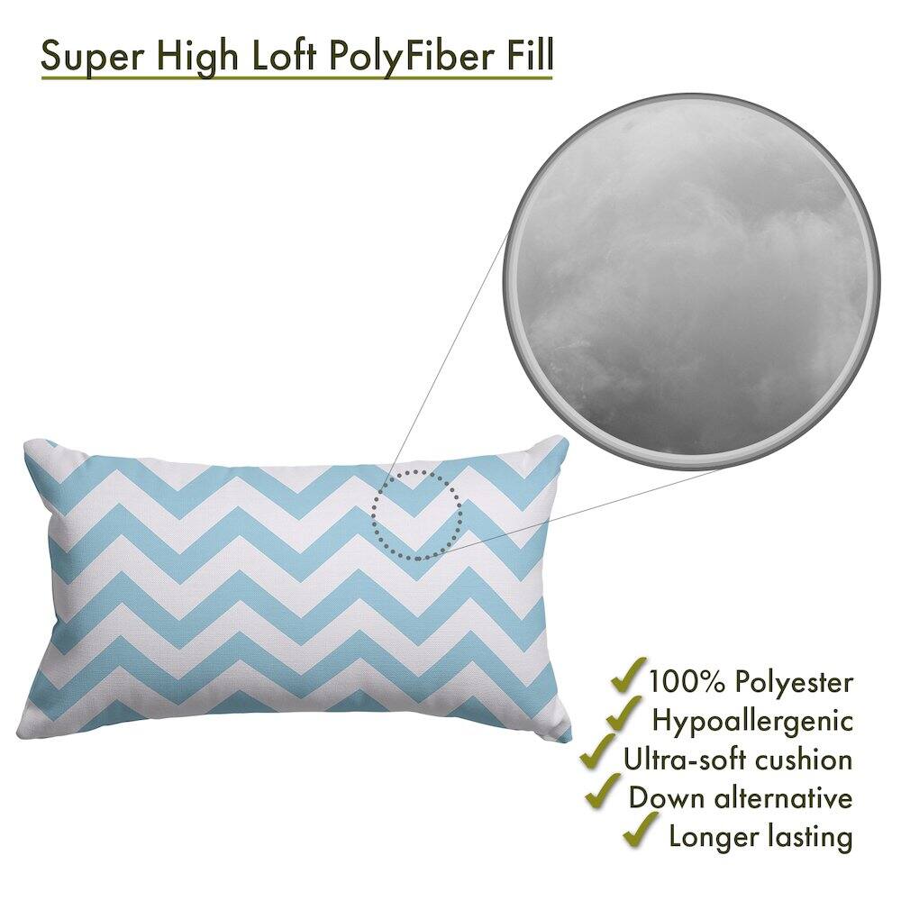 Super High Loft PolyFiber Fill

- 100% Polyester
- Hypoallergenic
- Ultra-soft cushion
- Down alternative
- Longer lasting