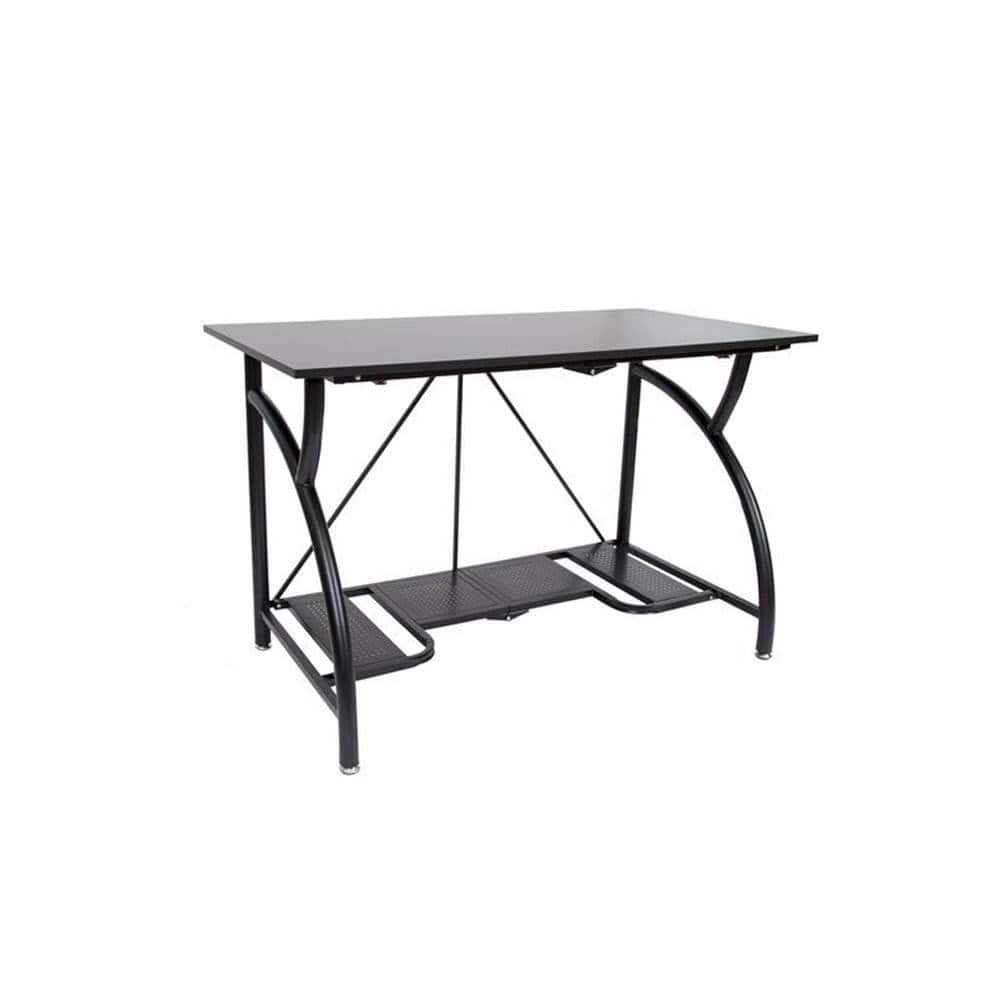 Origami - Multi Purpose Folding Wooden Office Computer Furniture Table Desk - Black