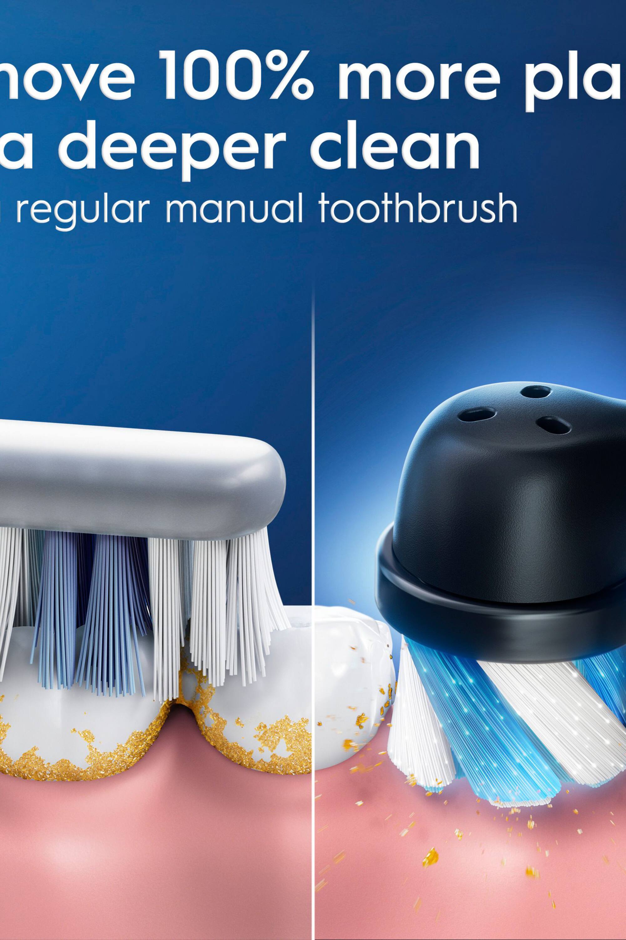 nove 100% more plaque a deeper clean regular manual toothbrush