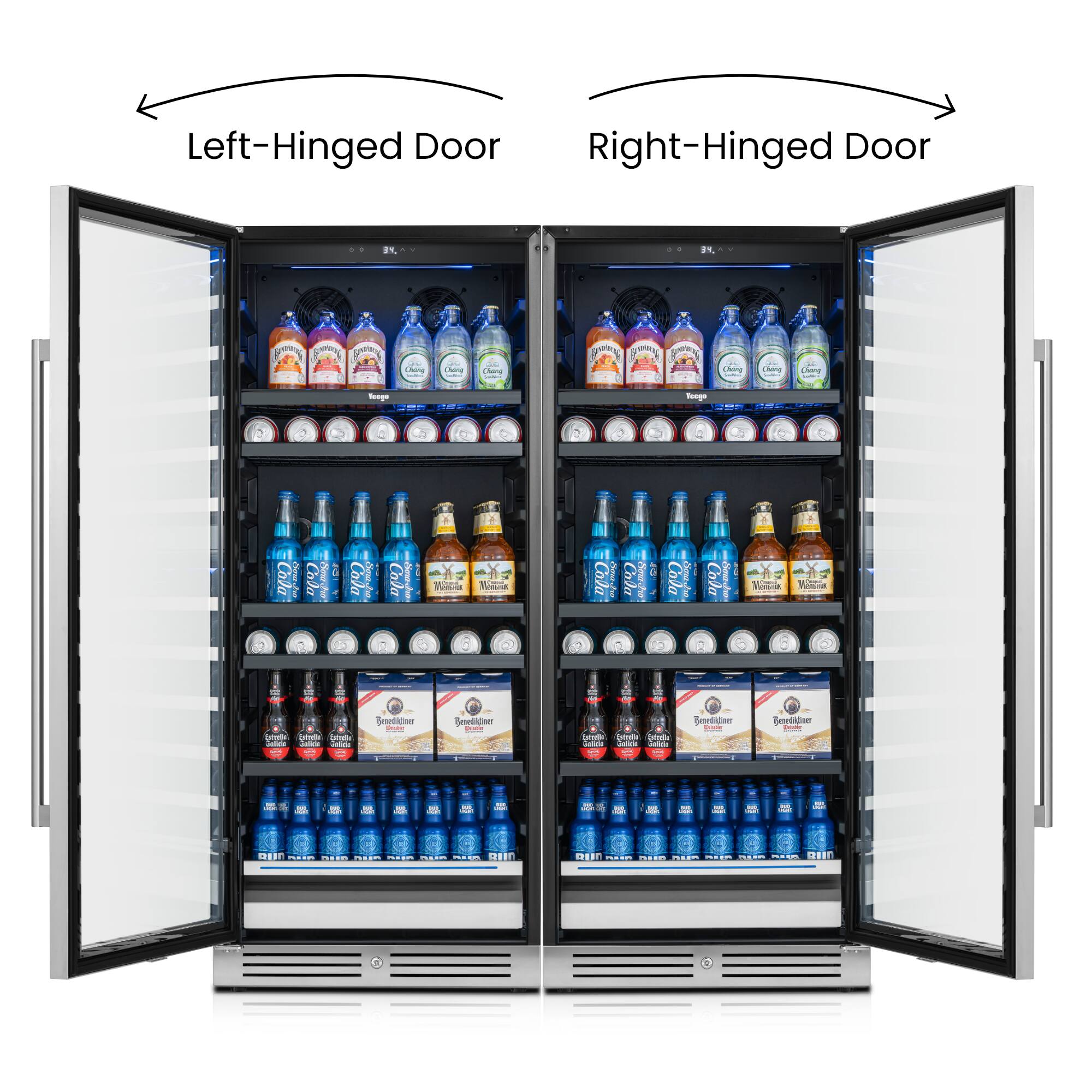 Left-Hinged Door  
Right-Hinged Door