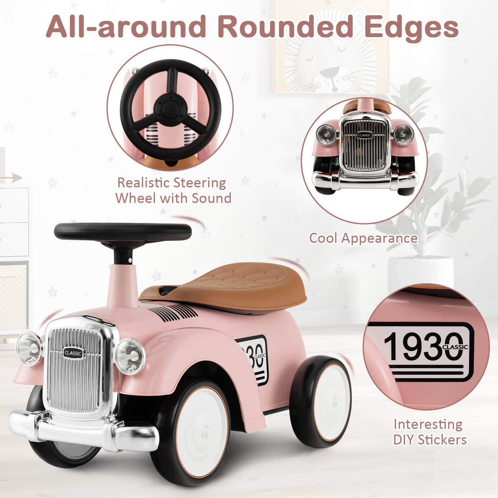 All-around Rounded Edges

Realistic Steering Wheel with Sound

Cool Appearance

Interesting DIY Stickers

1930 CLASSIC