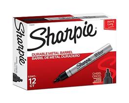 Sharpie - PRO Permanent Markers, Chisel Tip, 12/Pack - Black