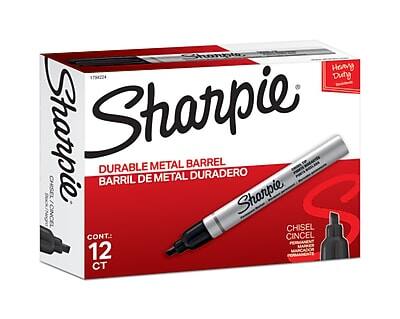 Sharpie - PRO Permanent Markers, Chisel Tip, 12/Pack - Black