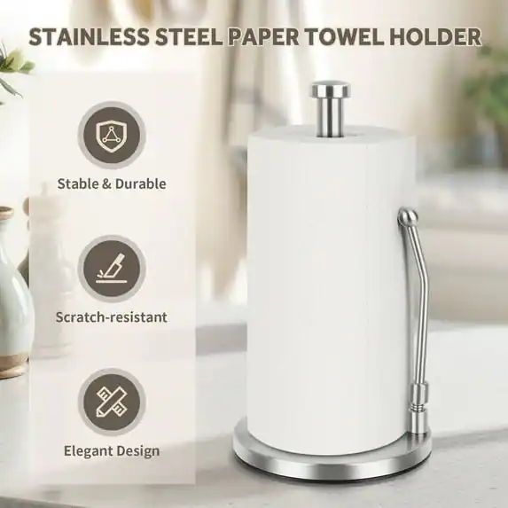 Large Format Paper Display Ocalpur Paper Towel Holder, Stainless Steel Freestanding Non Slip for ...
