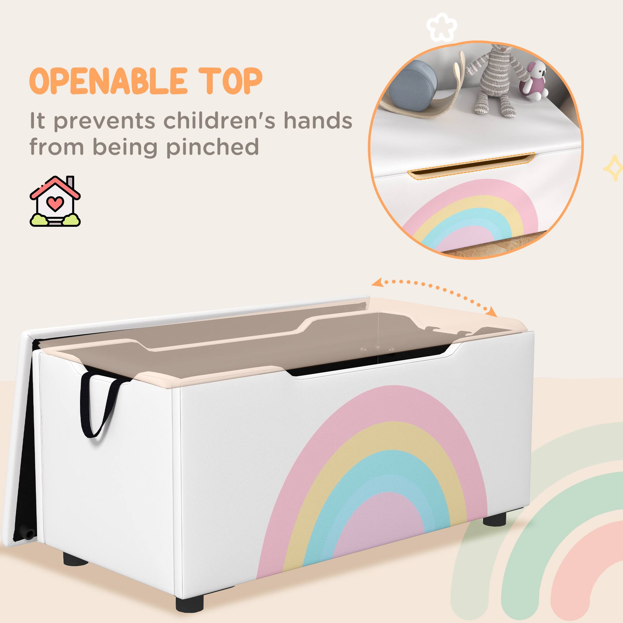 OPENABLE TOP  
It prevents children's hands from being pinched