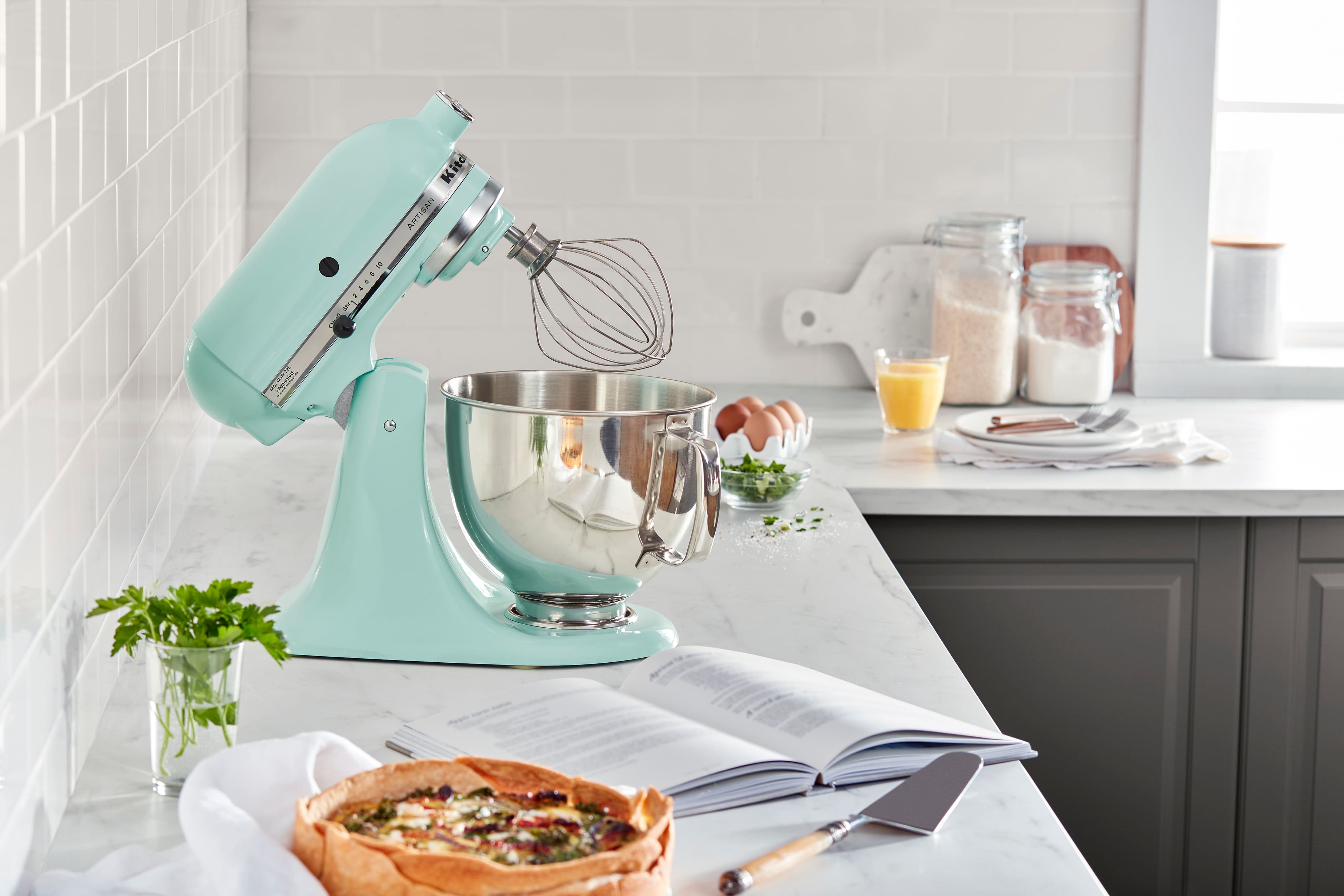 Alt View 40. KitchenAid - KitchenAid Artisan Series 5 Quart Tilt-Head Stand Mixer - KSM150PSIC.