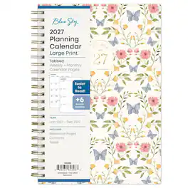 Blue Sky - 2027 Weekly & Monthly Planner Calendar, 5"x8", Large Print, Moyer