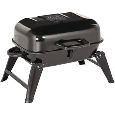 Front. Outsunny - Portable Grill, Small Charcoal Grill for Outdoor Cooking, BBQ, Camping, Enamel Coated - Black.