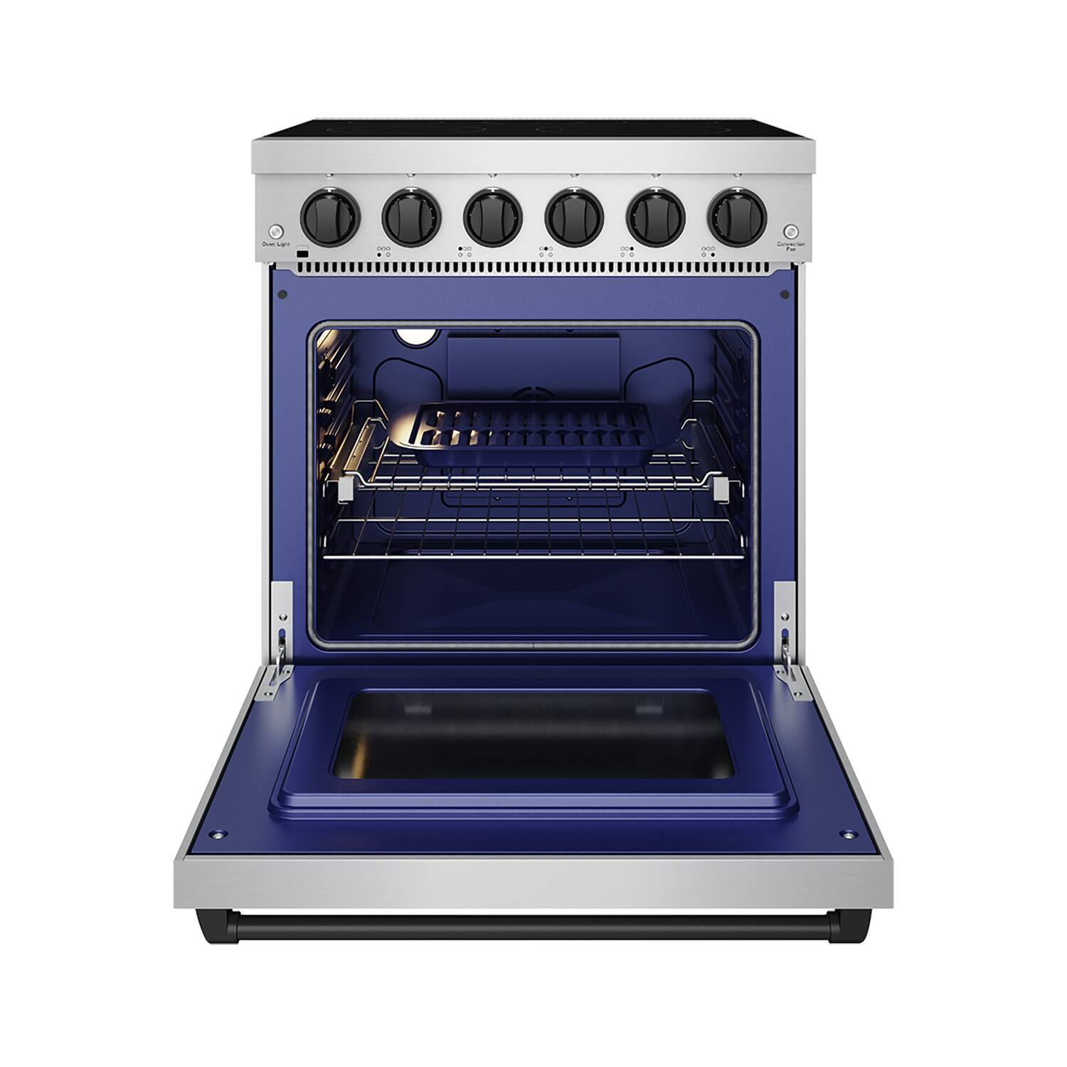 Alt View 1. Thor Kitchen - Gordon Ramsay Series by Thor Kitchen 4.55 Cu. Ft Freestanding Electric Range with Black Hardware - Stainless steel.