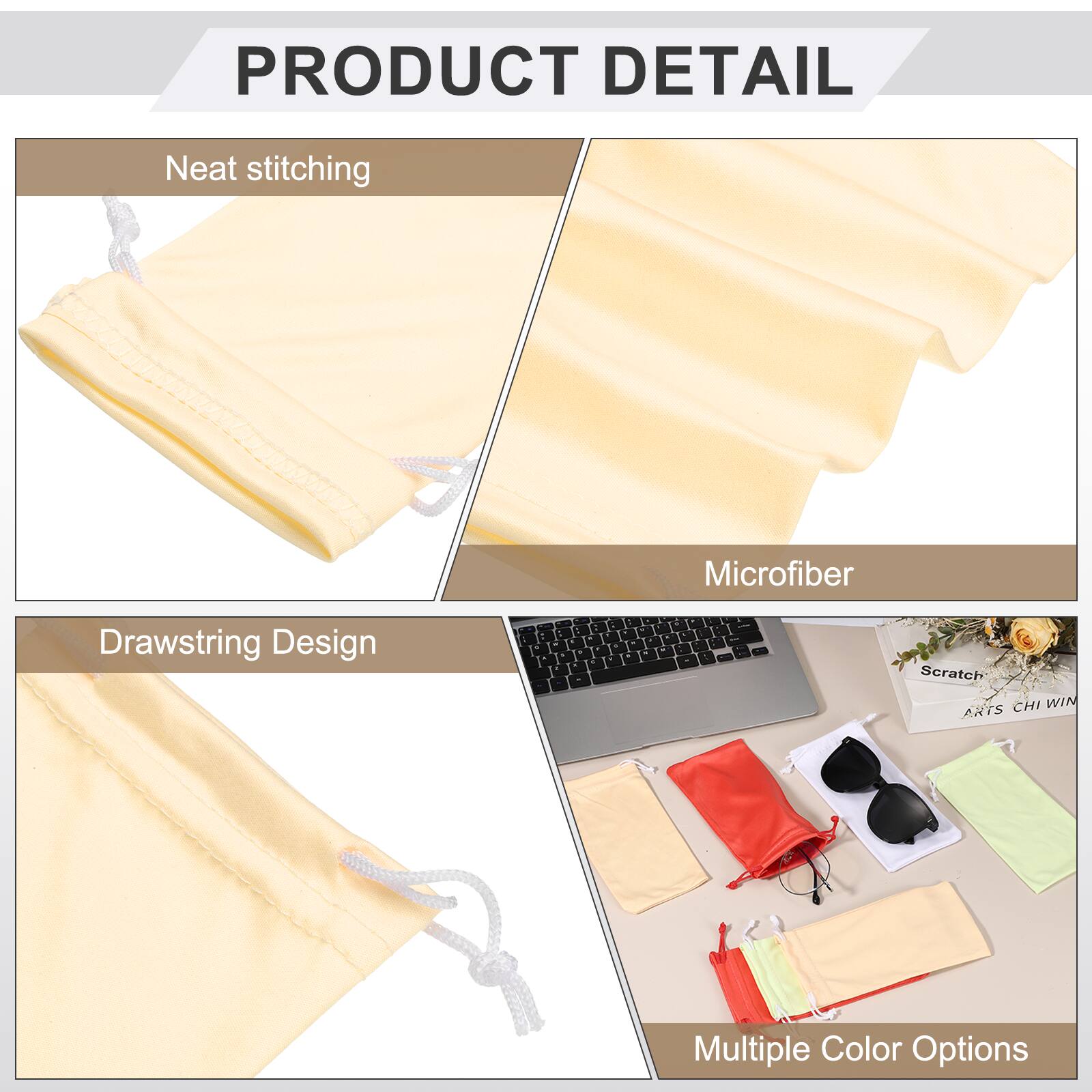 PRODUCT DETAIL

- Neat stitching
- Microfiber
- Drawstring Design
- Multiple Color Options