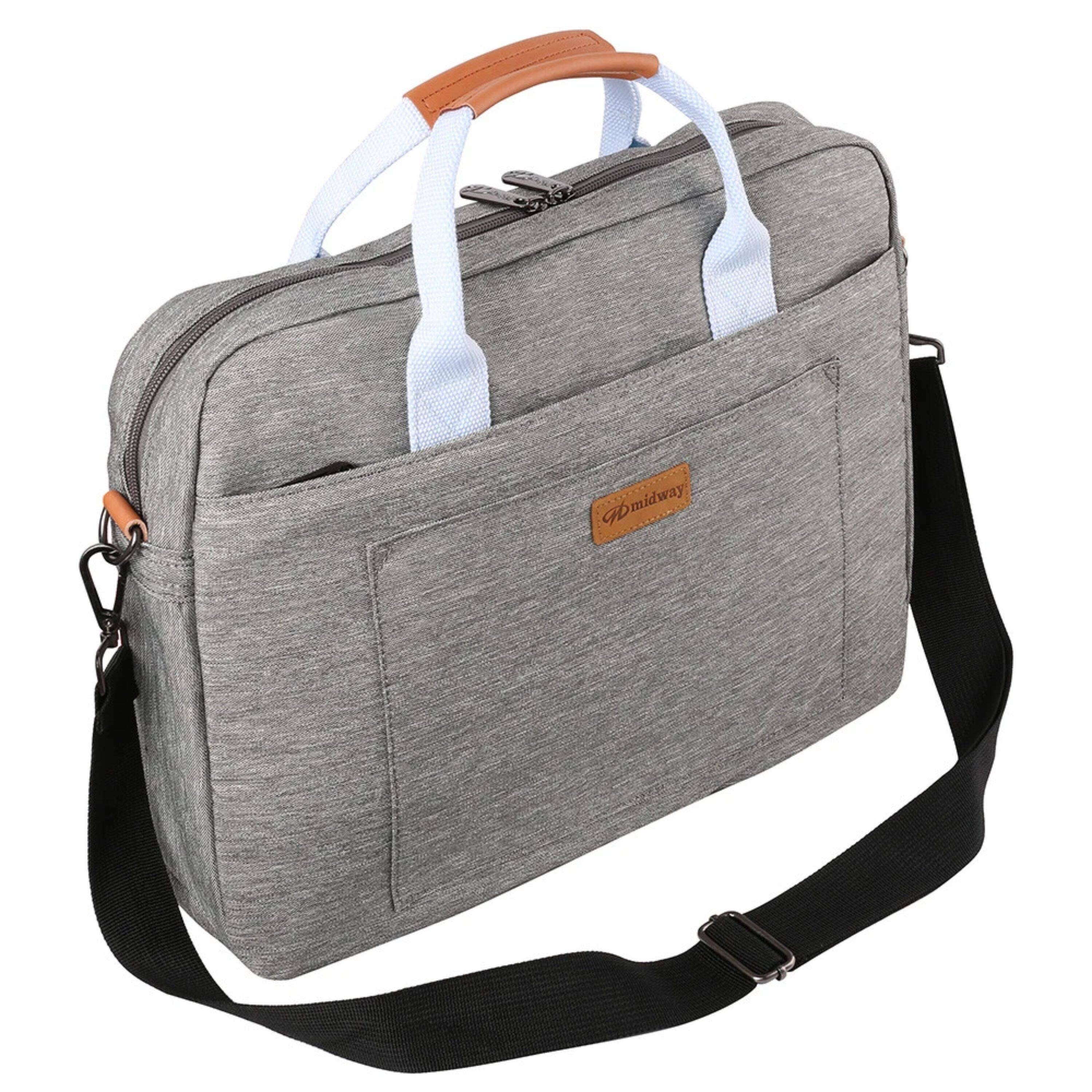 Back. Kitcheniva - Travel Shoulder Messenger Bag Carry Case For 14" Laptop Gray - Gray.