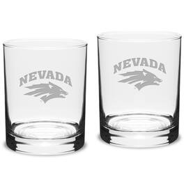 Jardine - Nevada Wolf Pack 14oz. 2-Piece Classic Double Old-Fashioned Glass Set - Multicolor