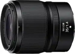 Nikon - NIKKOR Z 35mm f/1.4 Wide Angle lens for Z Mount Mirrorless Cameras - Black - Front_Zoom