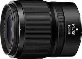 Nikon - NIKKOR Z 35mm f/1.4 Wide Angle lens for Z Mount Mirrorless Cameras - Black