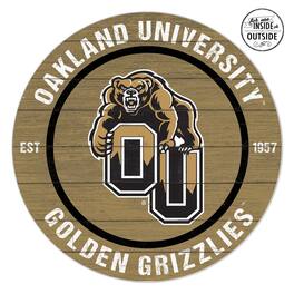 Jardine - Oakland Golden Grizzlies 20" x 20" Indoor/Outdoor Circle Sign - Gold