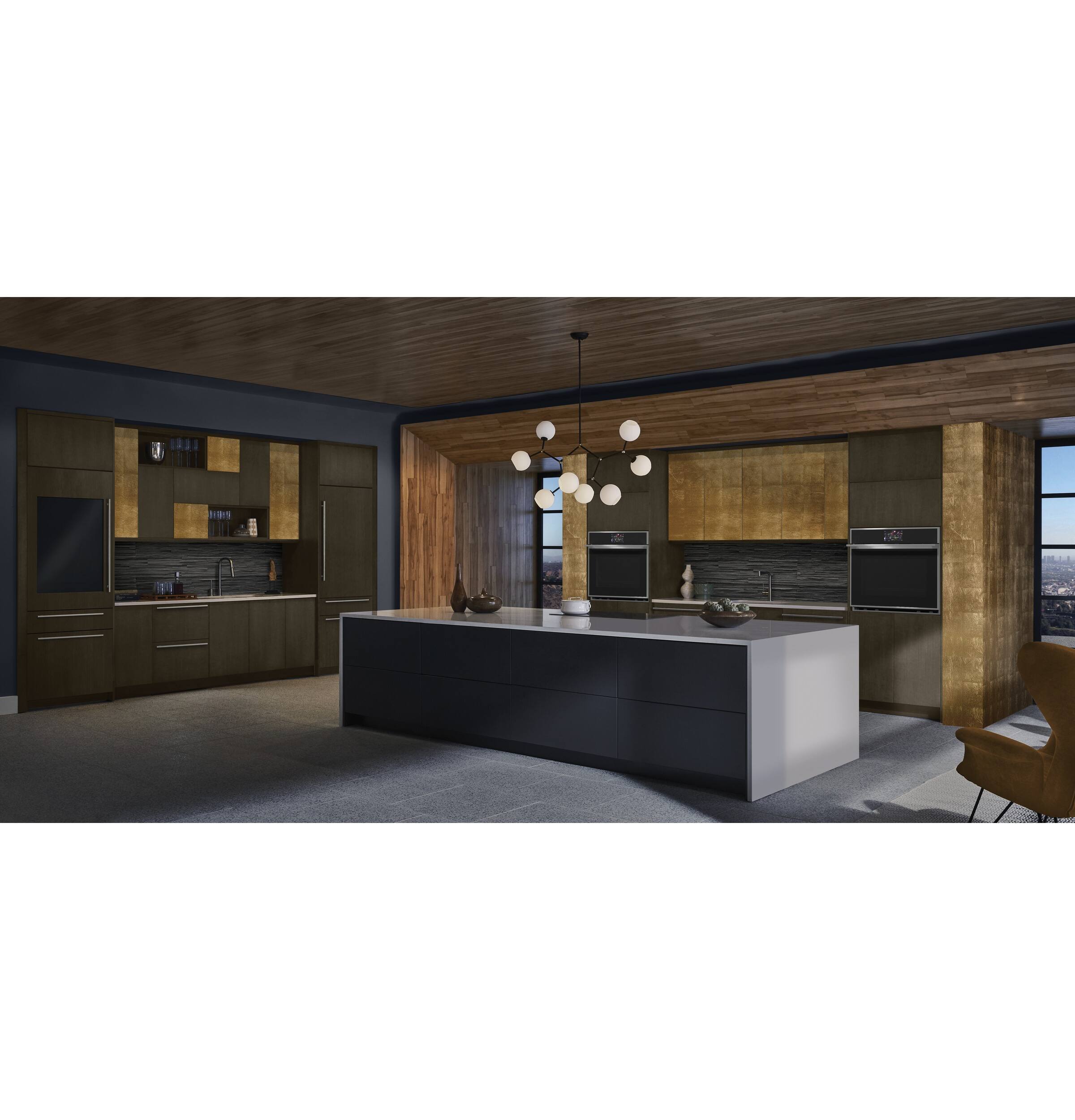 Alt View 25. Monogram - 30" Built-In Single Electric Convection Wall Oven with Precision Cooking and LCD Controls - Stainless steel.