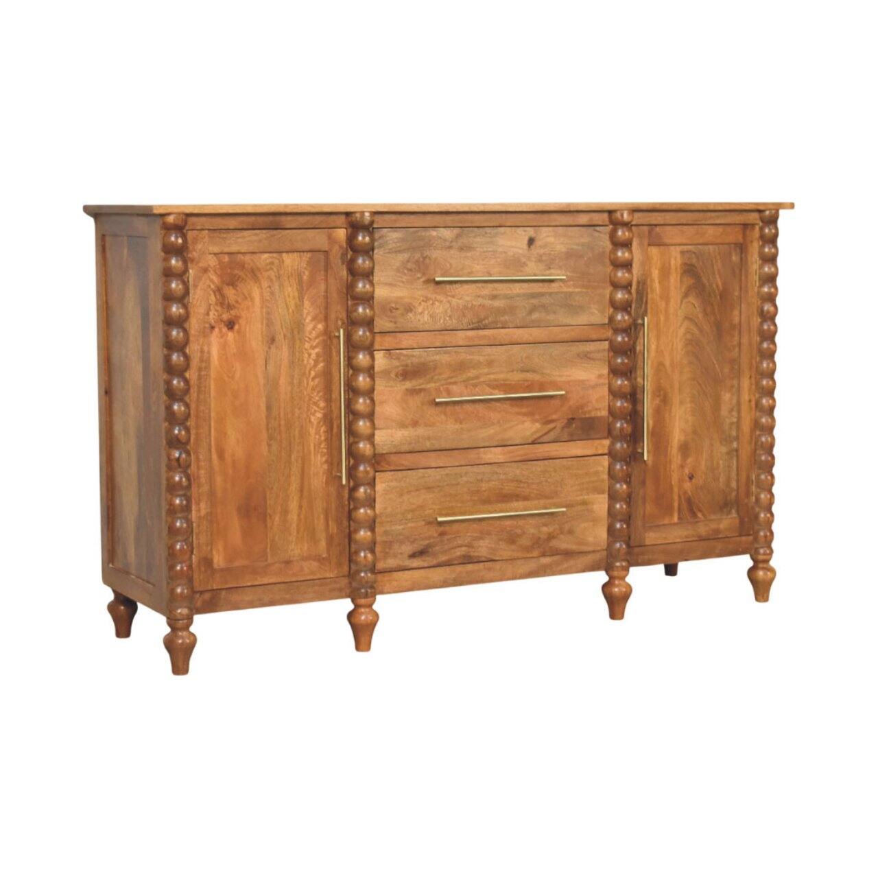 Angle. Artisan Furniture - Artisan Furniture Solid Wood Spindle Sideboard - Brown.