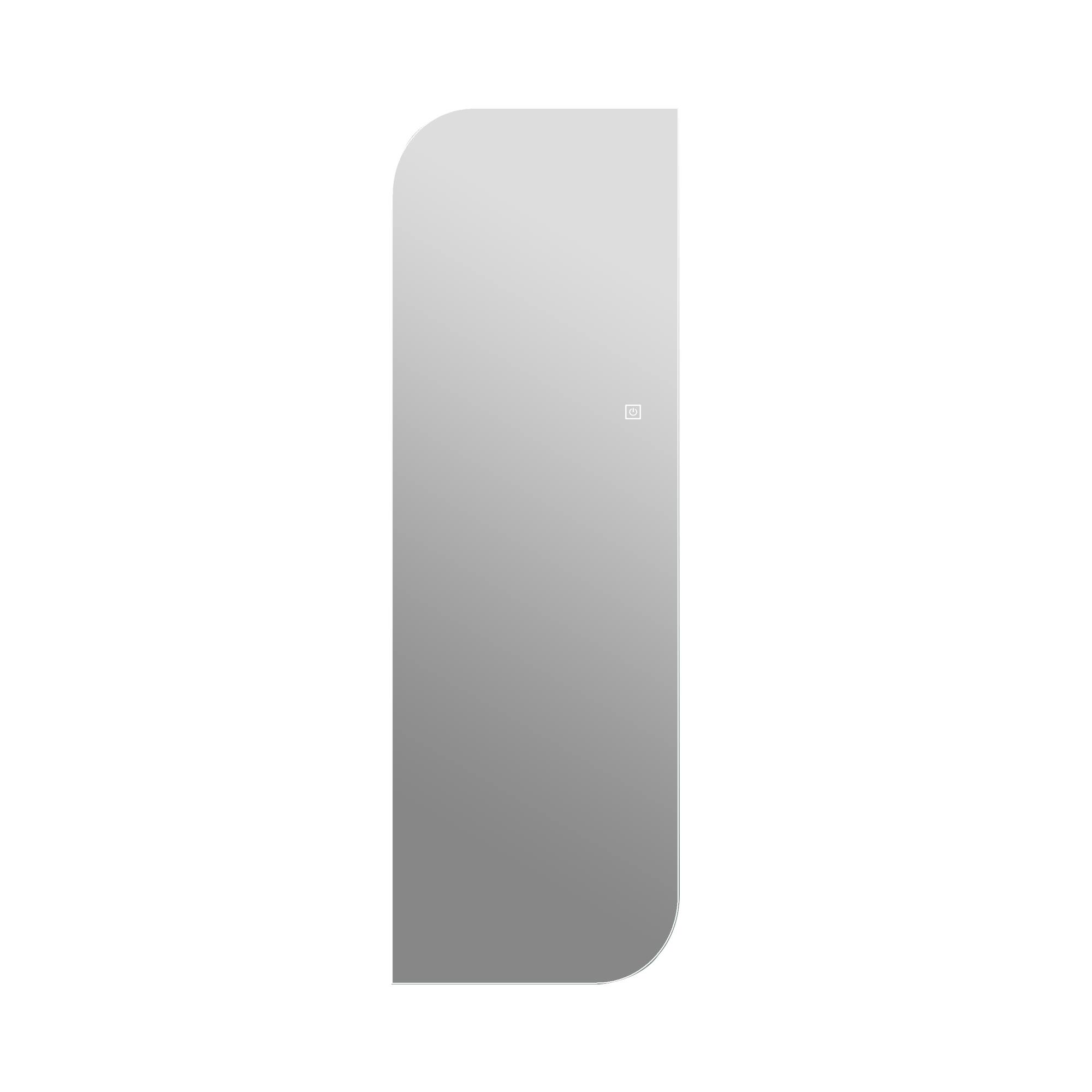 Alt View 4. Boyel Living - 65 by 21 Inch LED Full Length Wall Mirror Irregular Shape Design 3 Color Dimmable Lighting for Entryway Bedroom Salon.